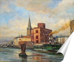   Постер Дюссельдорф, пароход Бисмарк 