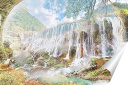  Лесной водопад