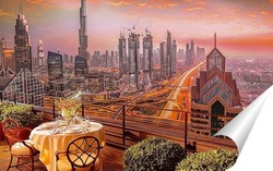   Постер Завораживающий вид Дубаи