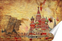   Постер Москва, Храм Василия Блаженного. 