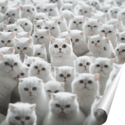   Постер Белоснежные кошки
