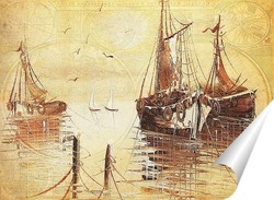   Постер Корабли в гавани