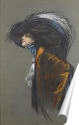   Постер Женщина в шляпе