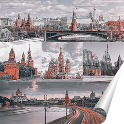   Постер Монохромная Москва