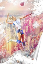   Постер Полет в волейболе