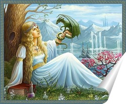   Постер Эльфийка и дракон