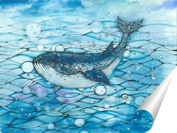   Постер Синий кит