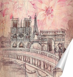  Постер Архитектура Парижа