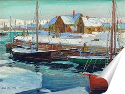   Постер Пристань зимой, 1920