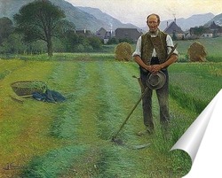  Летний пейзаж, закат.
