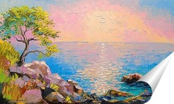   Постер Рассвет на Крымском побережье