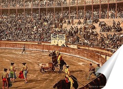  Постер Бой быков, Барселона, Испания, 1895 год