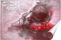   Постер Старинный поезд