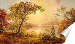  Постер Озеро Гринвуд.Осень на Гудзоне