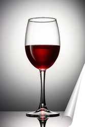   Постер Винный бокал с красным вином