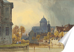   Постер Вид на церковь Богоматери Хансвик.Мехелен (Малин).Бельгия