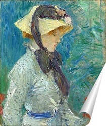   Постер Молодая женщина в соломенной шляпе, 1884