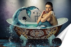   Постер Русалка в ванной.