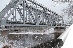   Постер зимний мост