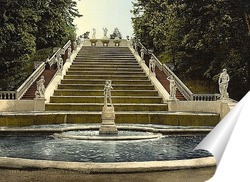   Постер Петергоф золотая лестница, Санкт-Петербург, Россия 1890-1900 гг