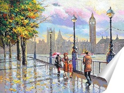   Постер Дождливый Лондон