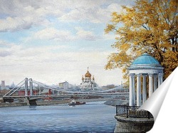   Постер Москва. Крымский мост
