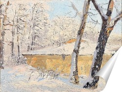   Постер Деревья в снегу