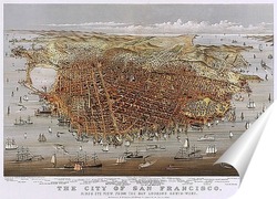   Постер Город Сан Франциско, панорама 