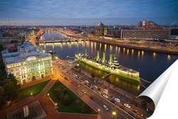   Постер Крейсер «Аврора» на закате