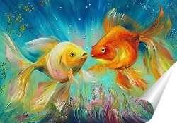   Постер "Пара золотых рыбок"