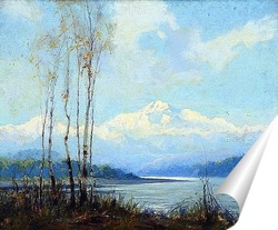   Постер Гора Мак-Кинли с рекой Суситна