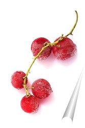  Strawberry berry levitating on a white background