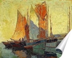  Постер Лодки Бретани