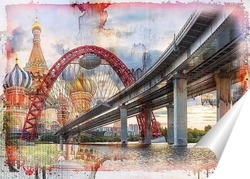  Мост на фоне Кремля