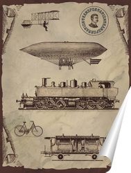   Постер Винтажный транспорт