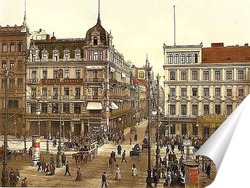   Постер Кафе Бауэр, Унтер-ден-Линден, Берлин, Германия. 1890-1900 гг