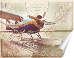   Постер Ретро самолет