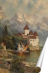   Постер Замок Шильон, Швейцария, 1897