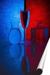  Абстрактный натюрморт из листов цветной бумаги