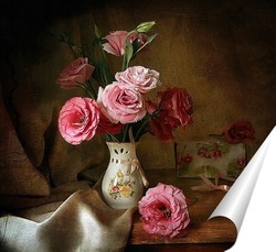   Постер Букет розовых эустом