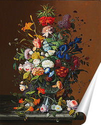   Постер Цветочный Натюрморт с Птичьим гнездом