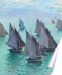   Постер Рыбацкие лодки.Спокойное море