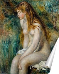   Постер Молодая купающаяся девушка