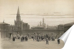 Вид Кремля с Москворецкого моста. Сер XIX века.