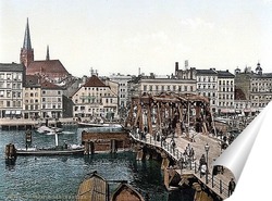   Постер Длинный мост в Щецине.1890-1990 гг