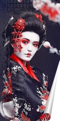   Постер Гейша в кимоно