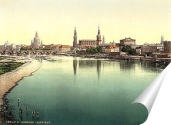  Старый город, Дрезден, Саксония, Германия 1890-1900 гг