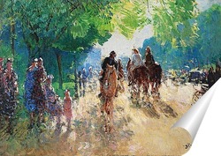   Постер Лес Булони, Аллея с Всадниками