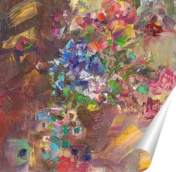   Постер этюд с цветами 6