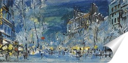   Постер Париж зимой